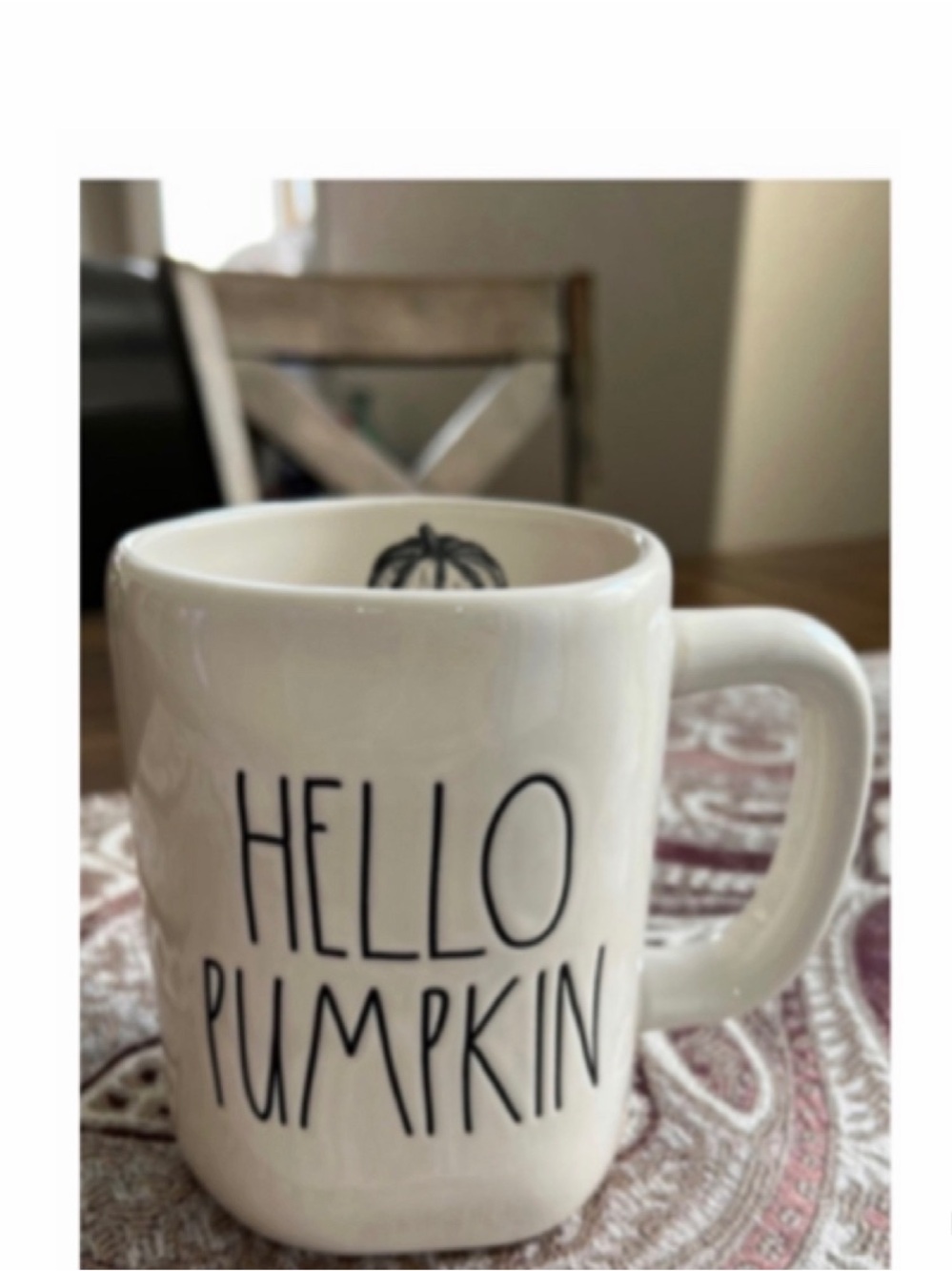 NEW Rae Dunn Hello Pumpkin Fall Mug With Pumpkin Inside
